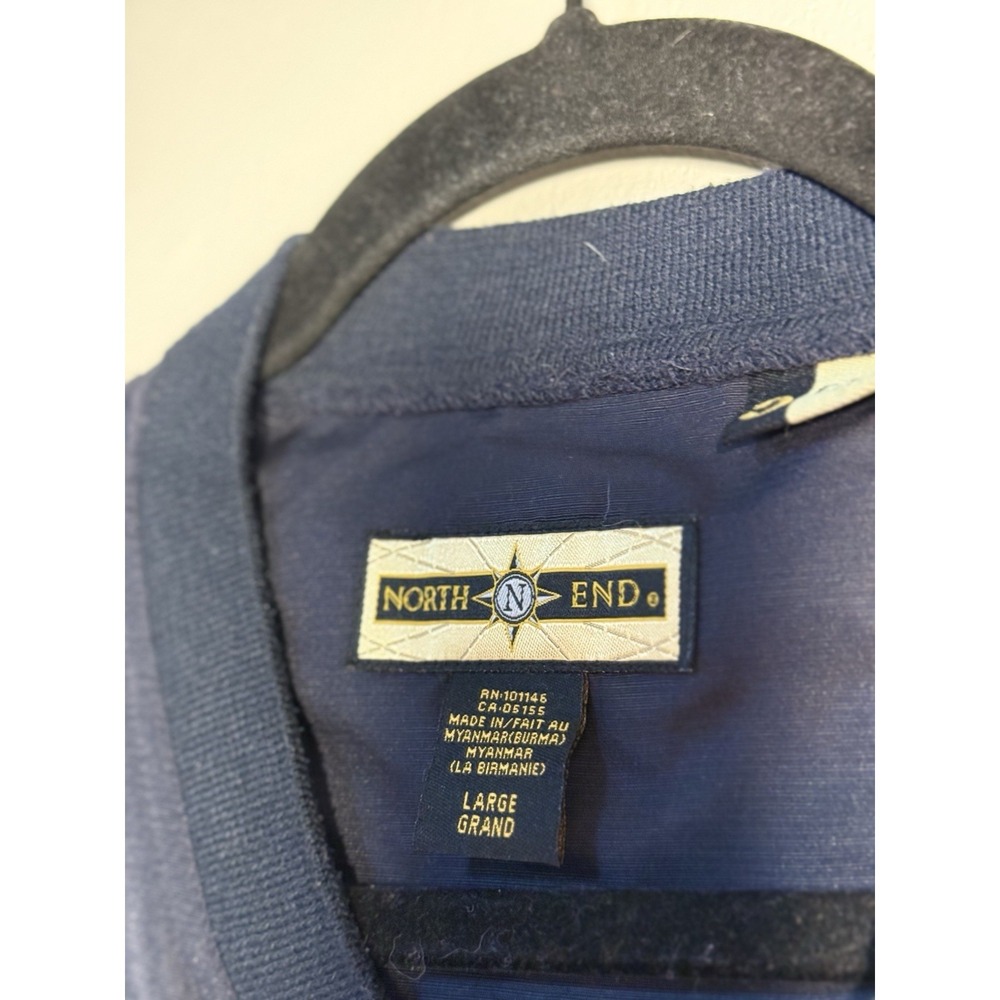 North End Greystone Golf Pullover Windbreaker Hamlin Pub Mens Large Navy - Picture 6 of 11